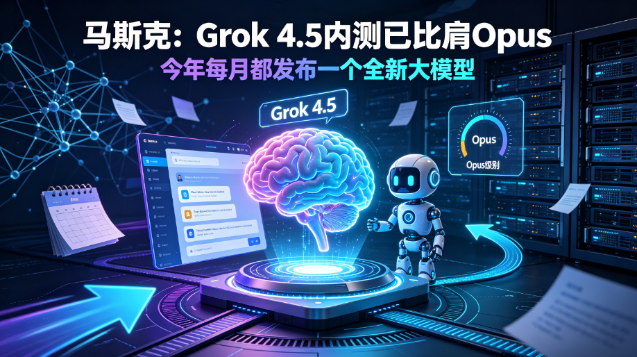 当地时间周日（28日），马斯克在其社交媒体平台X上发文称，旗下最新一代大语言模型Grok 4.5已正式在SpaceX和特