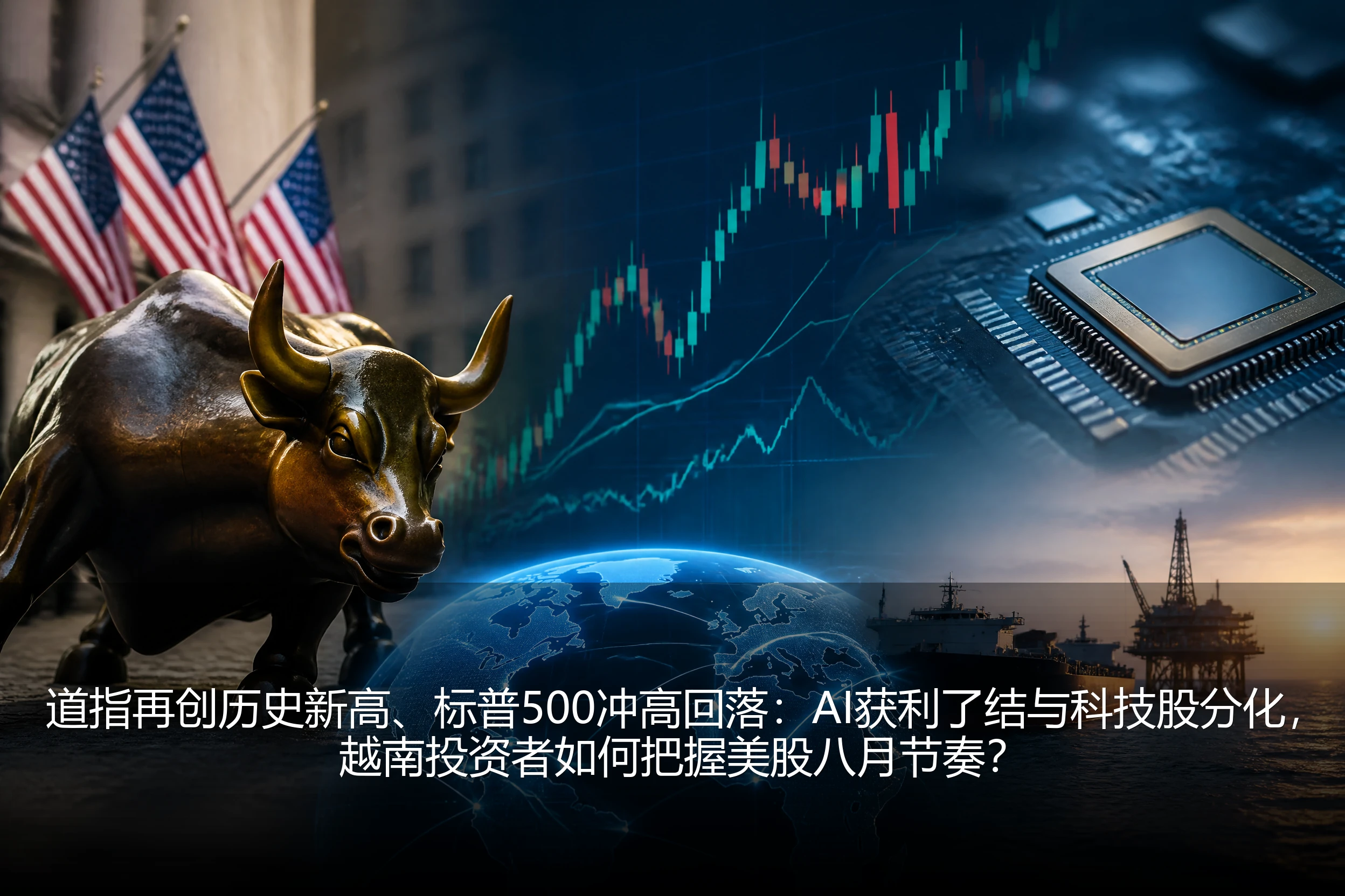 道指再创历史新高、标普500冲高回落：AI获利了结与科技股分化，越南投资者如何把握美股八月节奏？