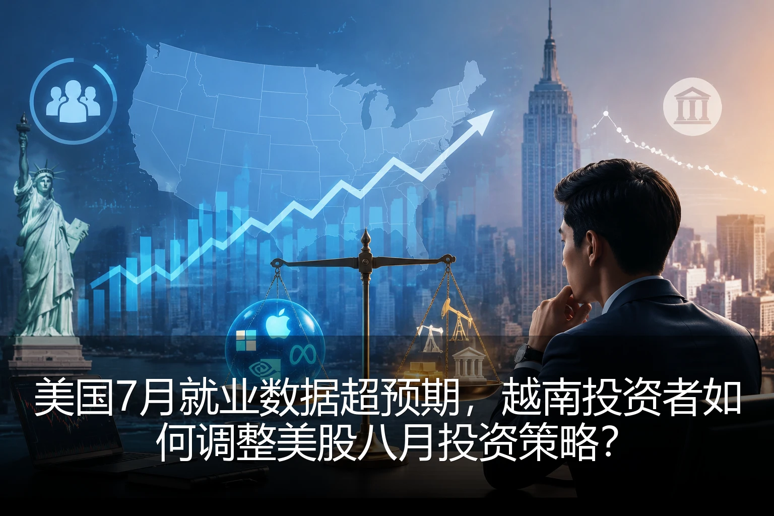 美国7月就业数据超预期，越南投资者如何调整美股八月投资策略？